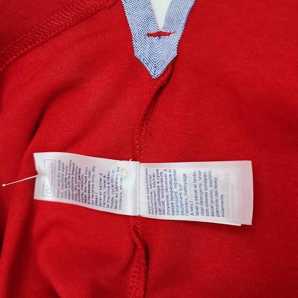 TOMMY HILFIGER POLO SHIRT, RED SIZE LARGE (L) - Picture 12 of 12